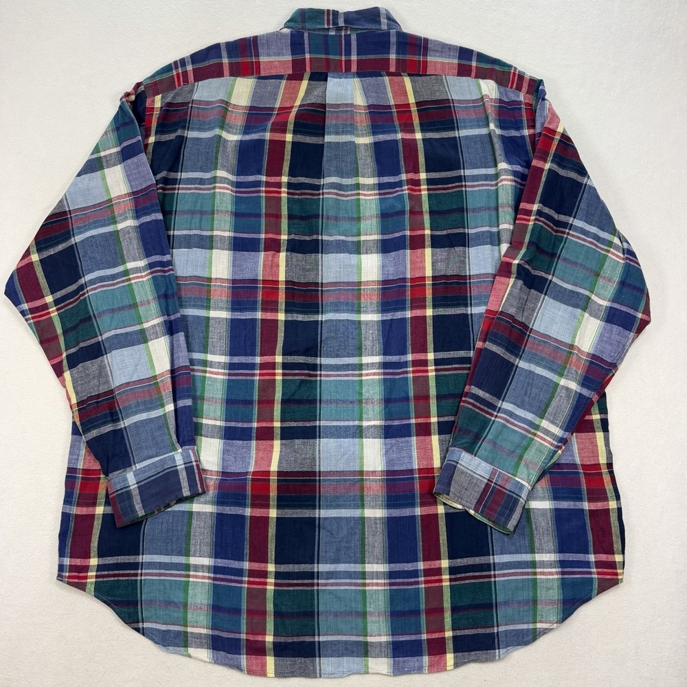 Polo Ralph Lauren Blaire Mens XL Colorful Plaid Long Sleeve Button Up Shirt - Picture 3 of 5
